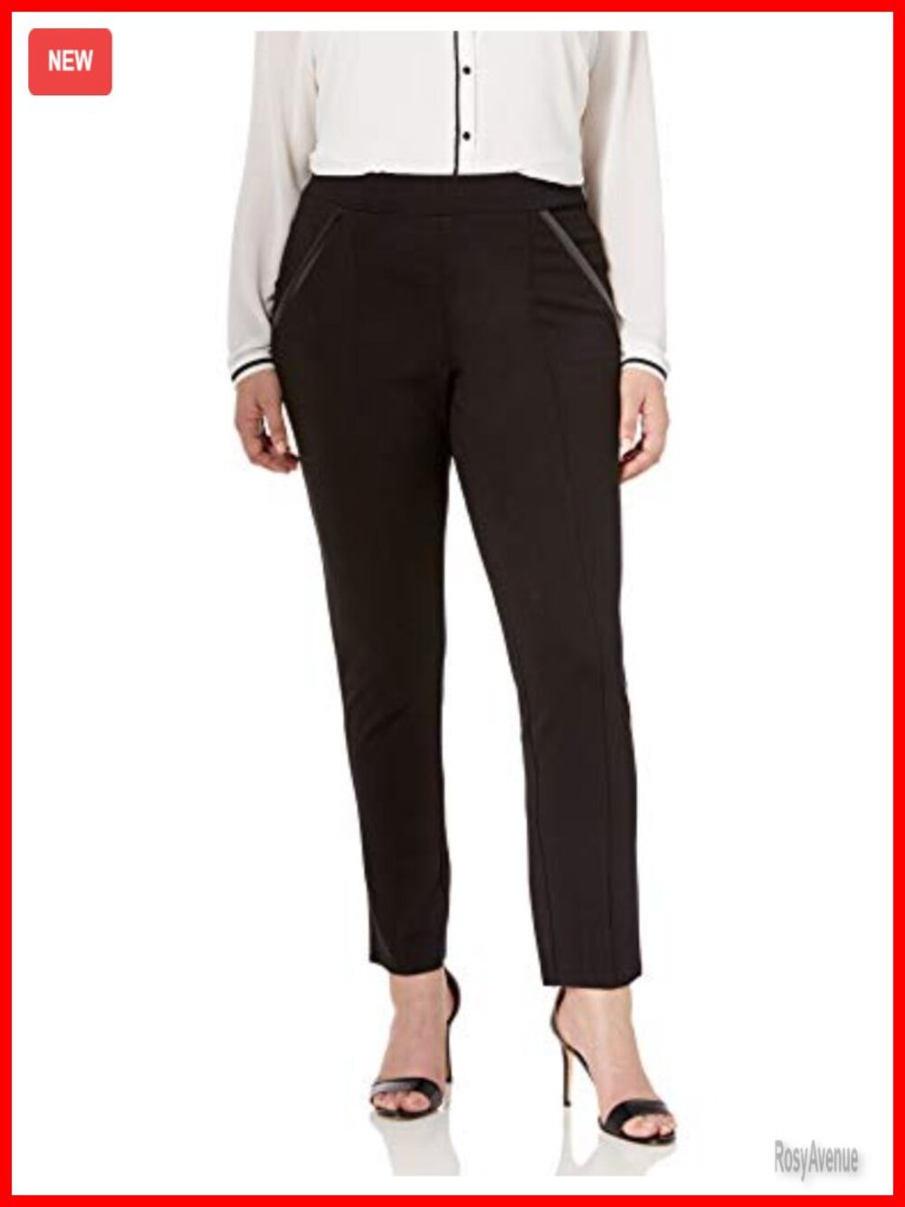 Rafaella Plus-Size Ponte Slim Leg Pull-On Dress Pants Stretch